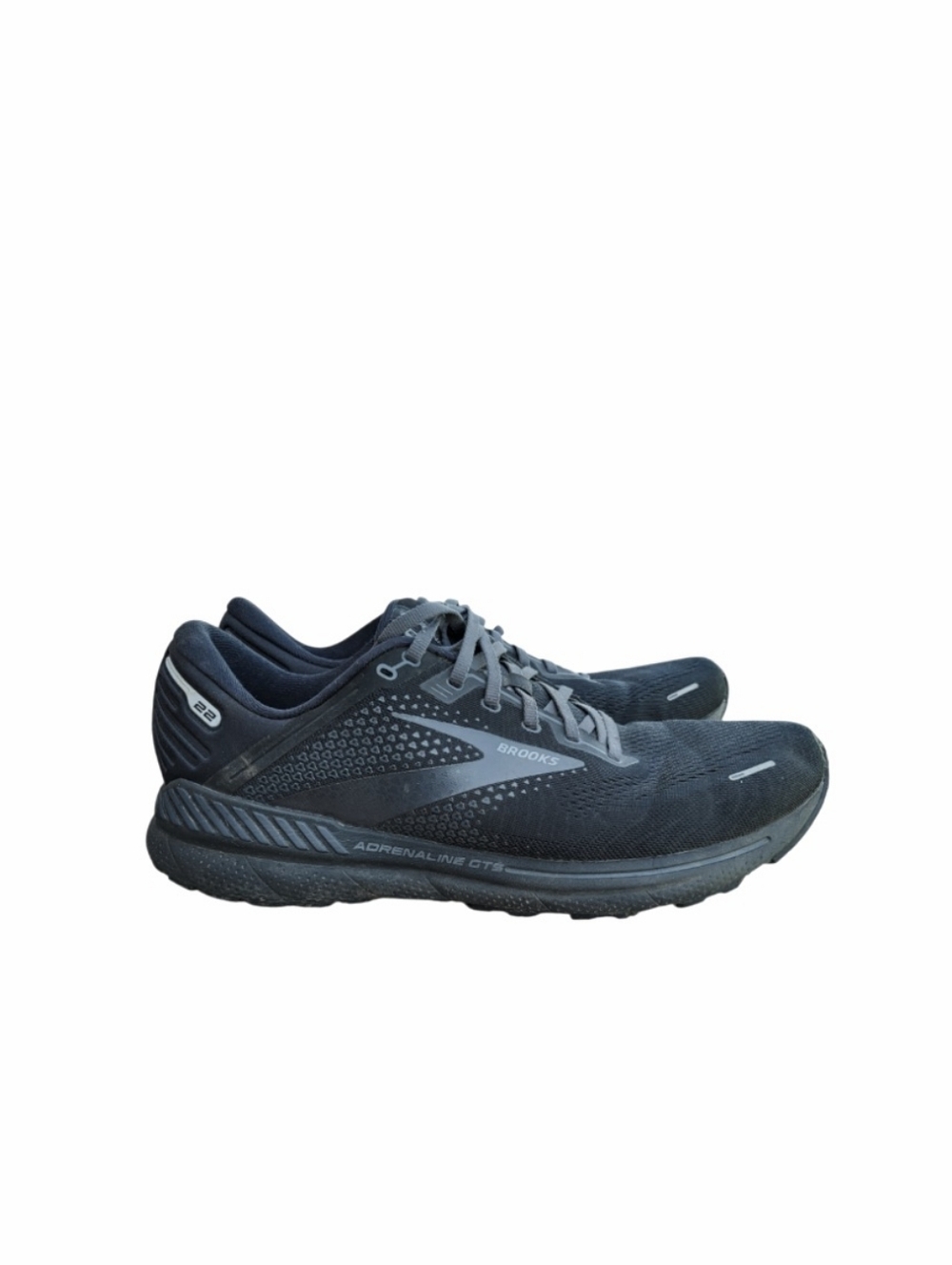 Brooks Adrenaline 22 Running Athletic Tennis Shoe Sneaker Walk Jog Black Men 14